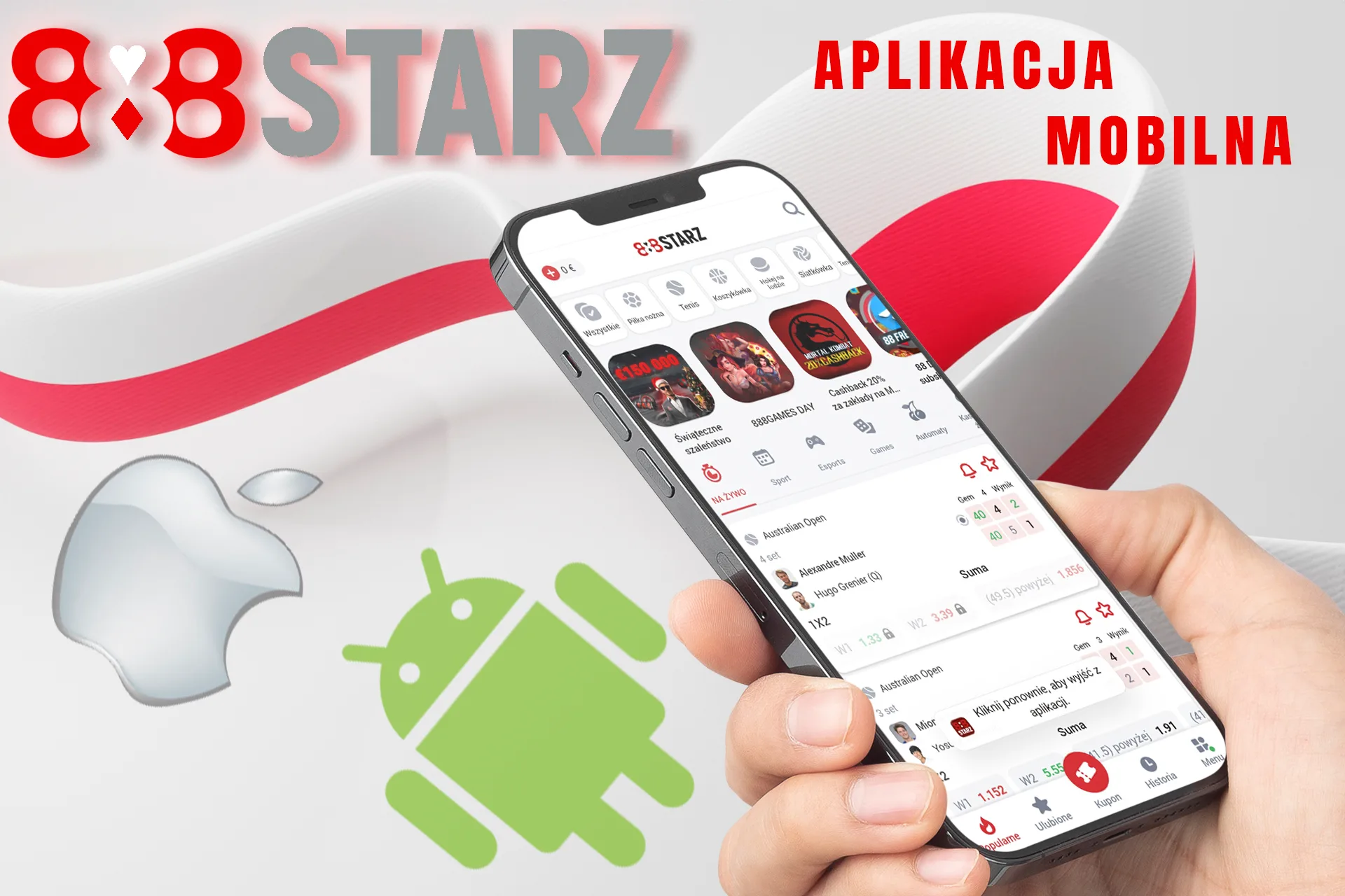 Aplikacja mobilna 888Starz na Androida i iOS