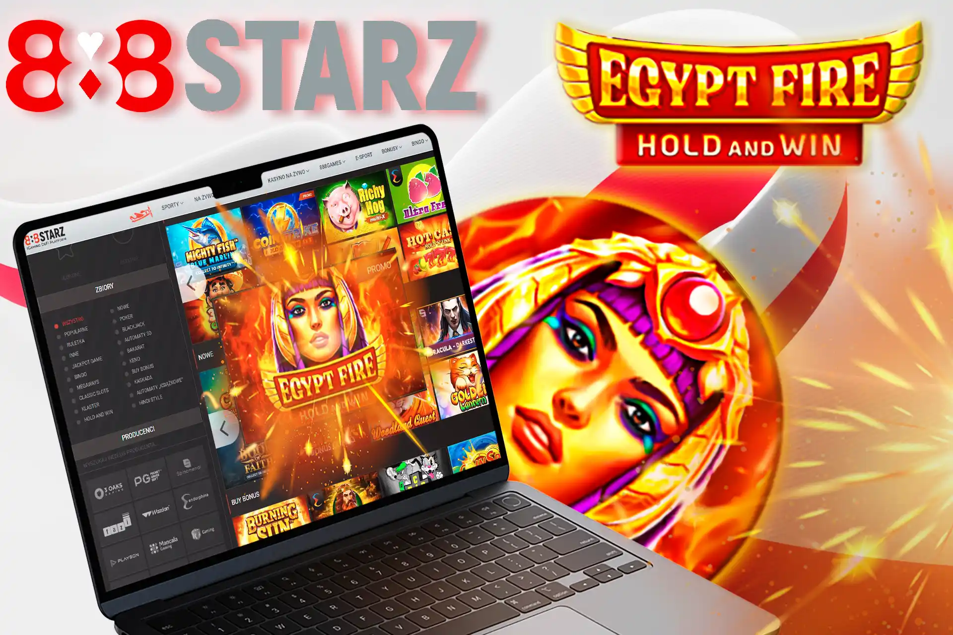 Zagraj w Egypt Fire: Hold and Win na 888starz