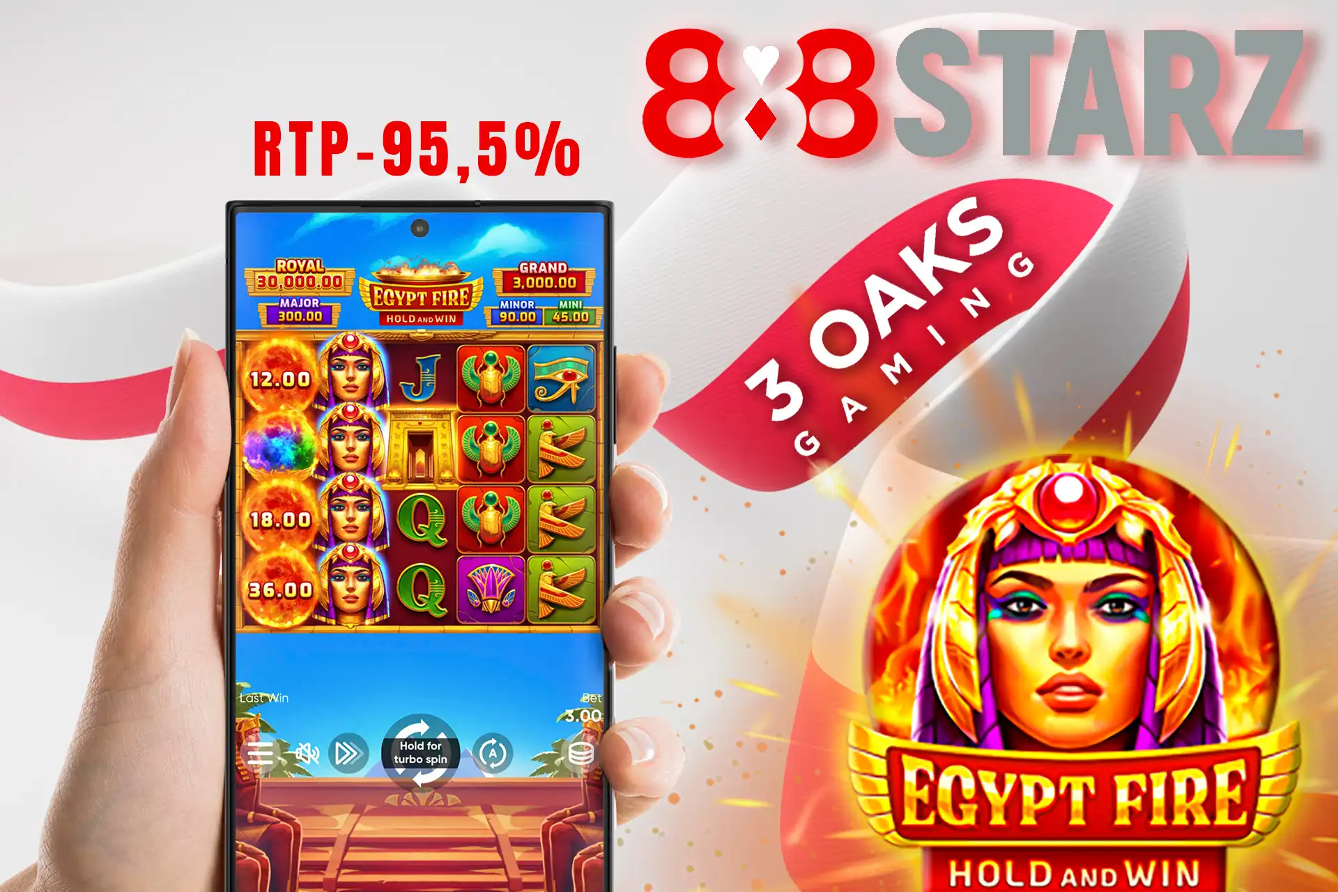 Sprawdź podstawowe informacje o grze Egypt Fire: Hold and Win