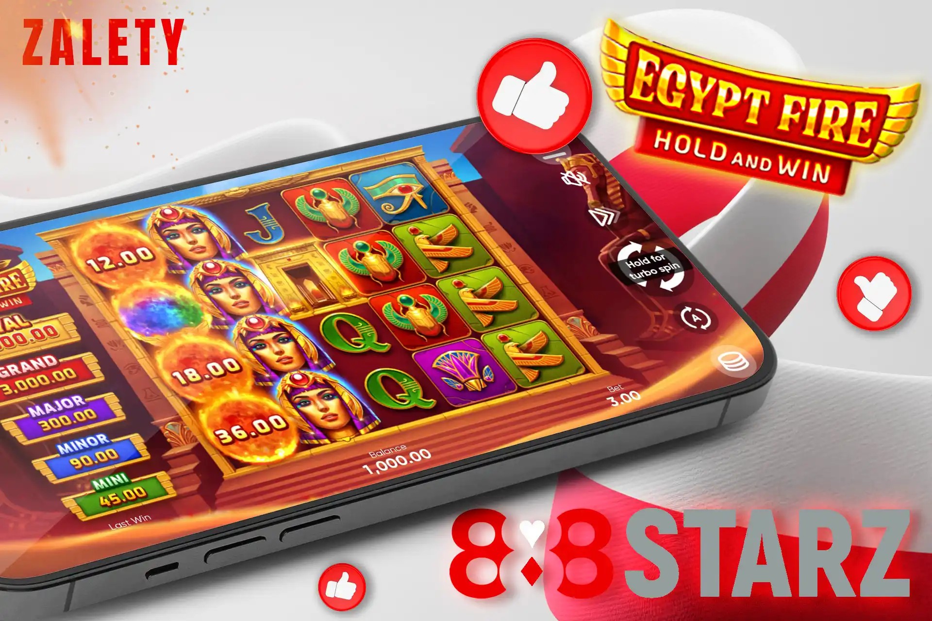 Sprawdź korzyści płynące z gry w Egypt Fire: Hold and Win